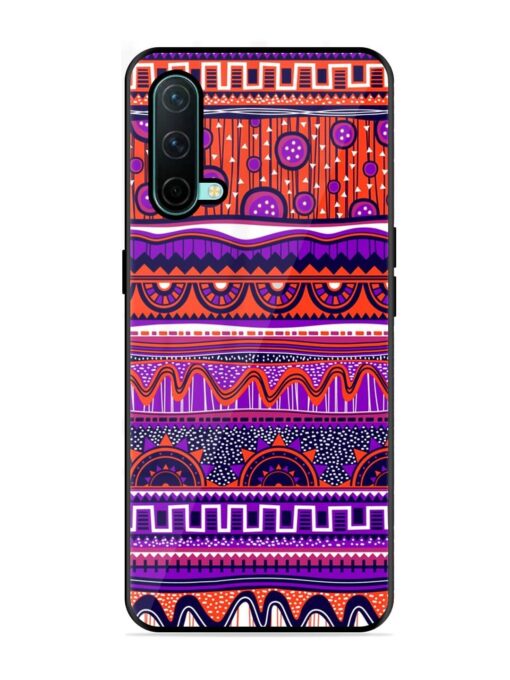 Ethnic Seamless Pattern Glossy Metal TPU Phone Cover for Oneplus Nord Ce (5G) Zapvi