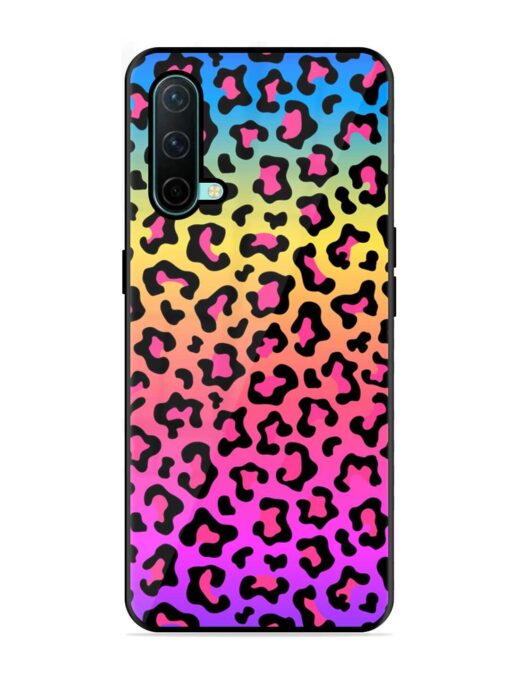 Neon Rainbow Colored Glossy Metal Phone Cover for Oneplus Nord Ce (5G) Zapvi