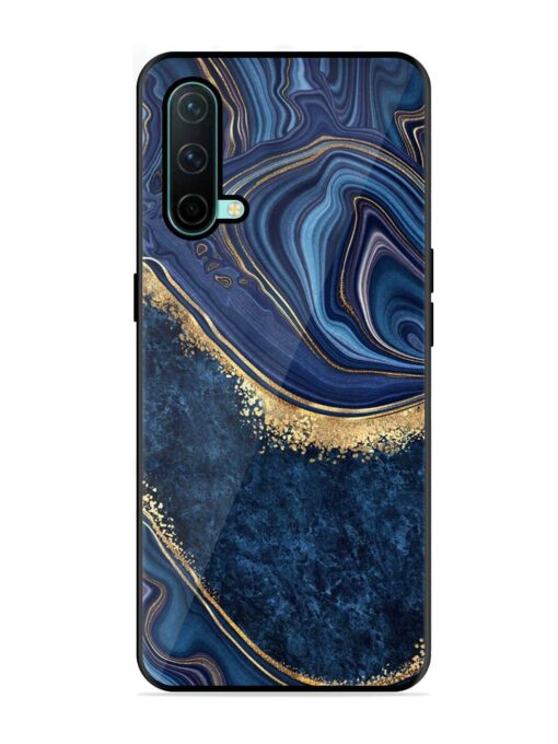 Abstract Background Blue Glossy Metal TPU Phone Cover for Oneplus Nord Ce (5G)