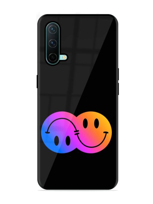 Gradient Smile Art Glossy Metal TPU Phone Cover for Oneplus Nord Ce (5G) Zapvi