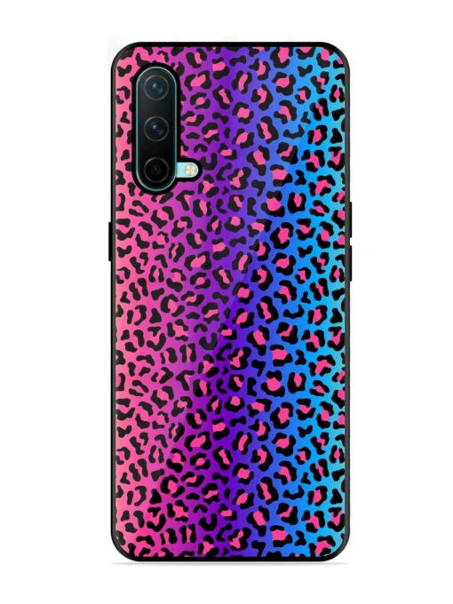 Colorful Leopard Seamless Glossy Metal Phone Cover for Oneplus Nord Ce (5G) Zapvi