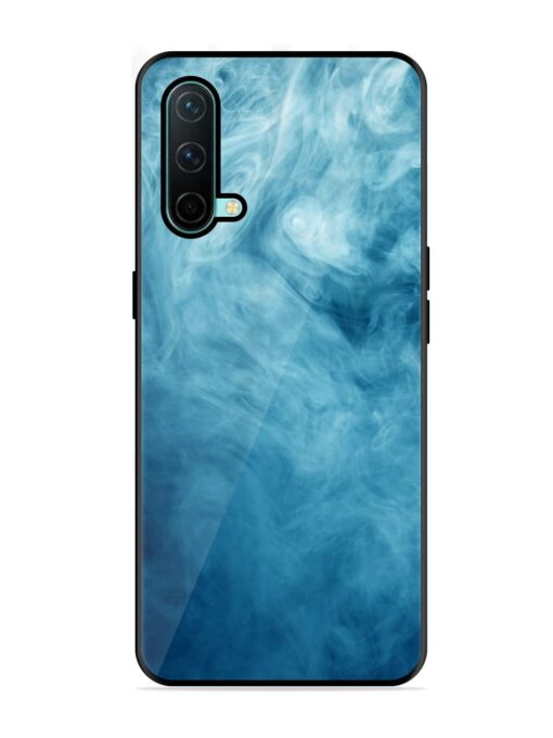 Blue Smoke Art Glossy Metal Phone Cover for Oneplus Nord Ce (5G)