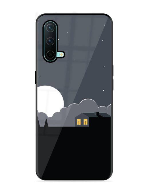 Full Moon Vector Art Glossy Metal Phone Cover for Oneplus Nord Ce (5G)