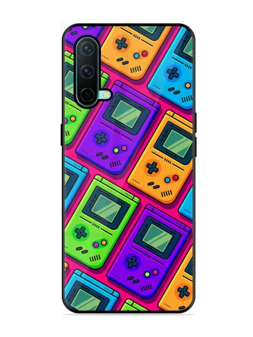 Game Seamless Pattern Glossy Metal Phone Cover for Oneplus Nord Ce (5G)