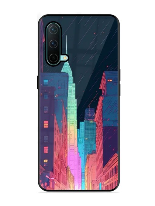 Minimal City Art Glossy Metal Phone Cover for Oneplus Nord Ce (5G)