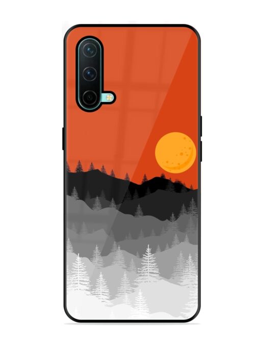 Mountain Lofi Sun Glossy Metal Phone Cover for Oneplus Nord Ce (5G)