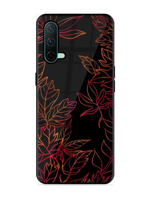 Red Floral Pattern Glossy Metal Phone Cover for Oneplus Nord Ce (5G) Zapvi