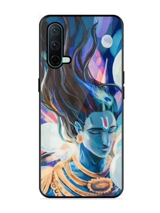 Bhagwan Sri Krishna Glossy Metal Phone Cover for Oneplus Nord Ce (5G) Zapvi