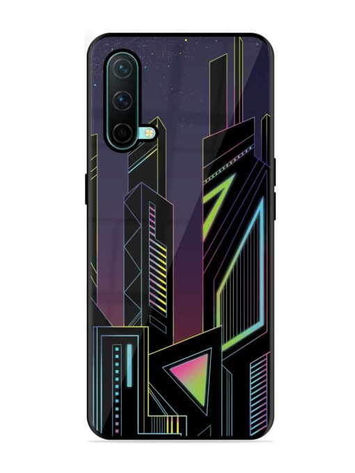 Neon Dreamscape Glossy Metal Phone Cover for Oneplus Nord Ce (5G) Zapvi