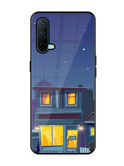 Vector Night House Glossy Metal Phone Cover for Oneplus Nord Ce (5G) Zapvi