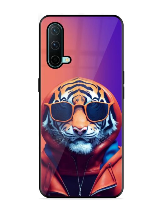 Tiger Animation Glossy Metal Phone Cover for Oneplus Nord Ce (5G) Zapvi