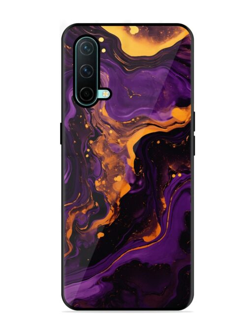 Painting Of A Purple Glossy Metal Phone Cover for Oneplus Nord Ce (5G) Zapvi