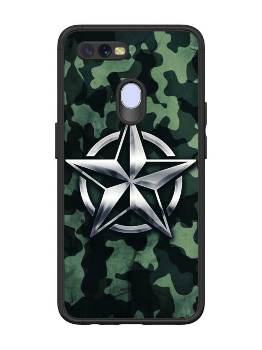 Indian Army Star Design Glossy Metal Phone Cover for Oppo A11K Zapvi