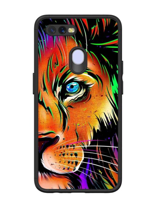 Colorful Lion Design Glossy Metal TPU Phone Cover for Oppo A11K