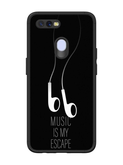 Music Is My Escape Glossy Metal Phone Cover for Oppo A11K