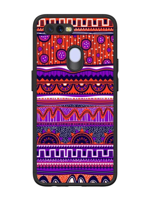 Ethnic Seamless Pattern Glossy Metal TPU Phone Cover for Oppo A11K Zapvi