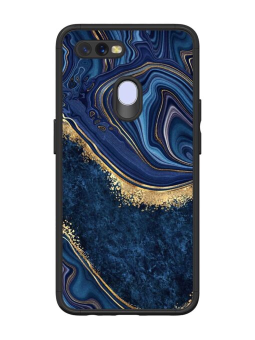 Abstract Background Blue Glossy Metal TPU Phone Cover for Oppo A11K Zapvi