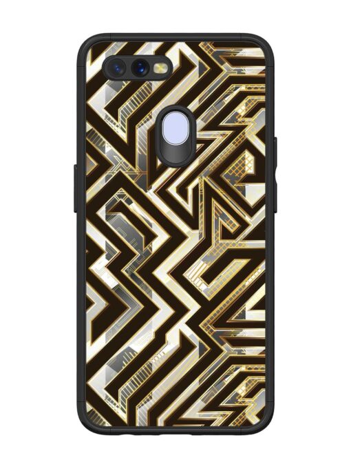 Technology Geometric Seamless Glossy Metal Phone Cover for Oppo A11K Zapvi