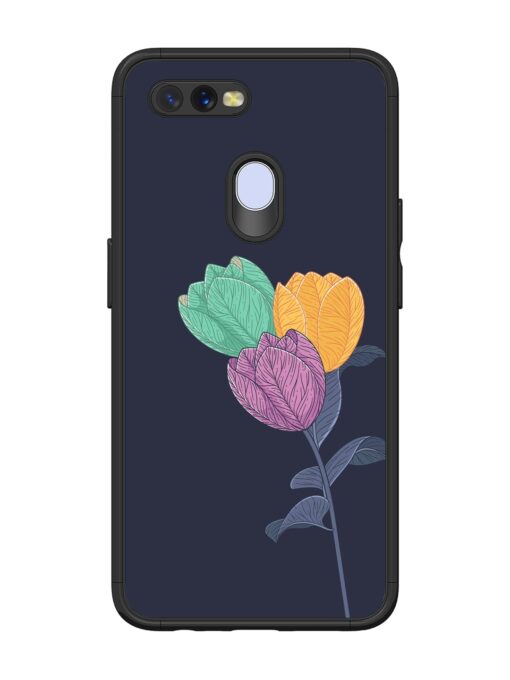 Flower Vector Glossy Metal Phone Cover for Oppo A11K