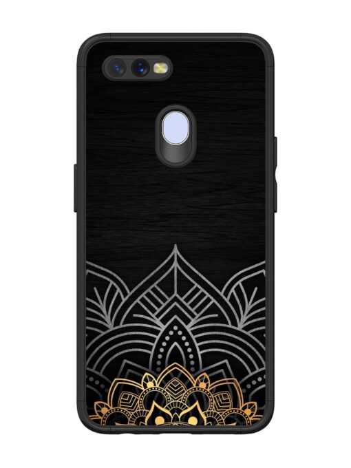 Decorative Golden Pattern Glossy Metal Phone Cover for Oppo A11K