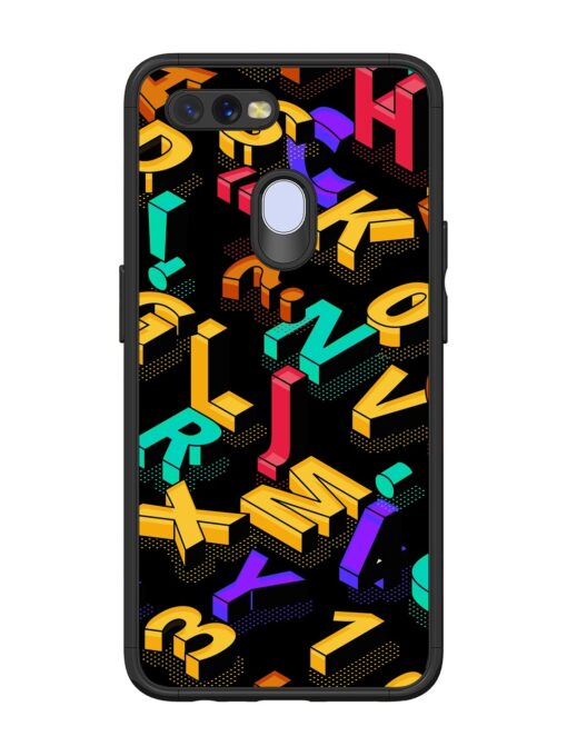 Seamless Pattern With Letters Glossy Metal Phone Cover for Oppo A11K Zapvi