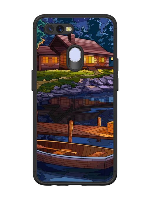 Village Night Scene Glossy Metal Phone Cover for Oppo A11K Zapvi