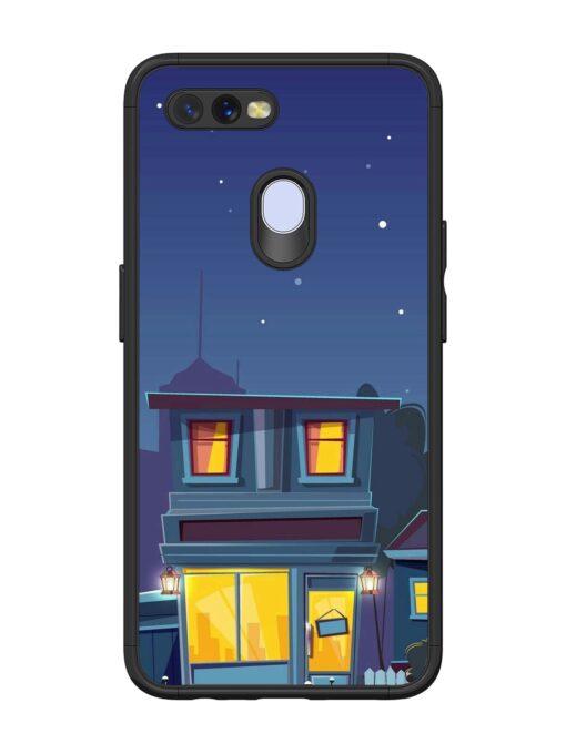 Vector Night House Glossy Metal Phone Cover for Oppo A11K Zapvi