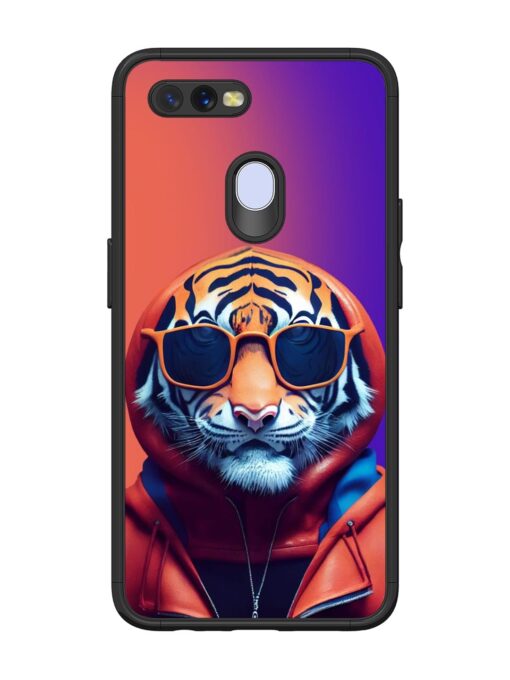 Tiger Animation Glossy Metal Phone Cover for Oppo A11K