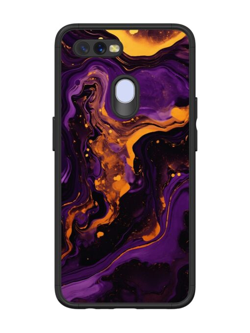 Painting Of A Purple Glossy Metal Phone Cover for Oppo A11K