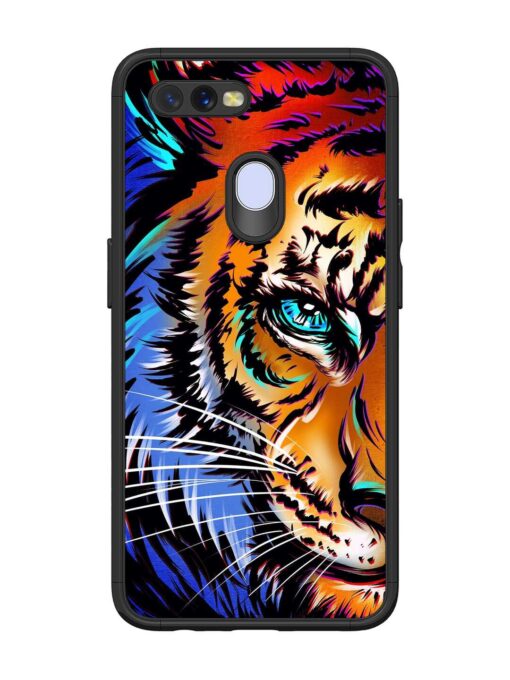 Colorful Lion Art Glossy Metal Phone Cover for Oppo A12 Zapvi