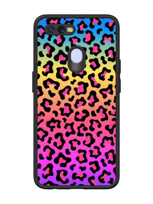 Neon Rainbow Colored Glossy Metal Phone Cover for Oppo A12 Zapvi