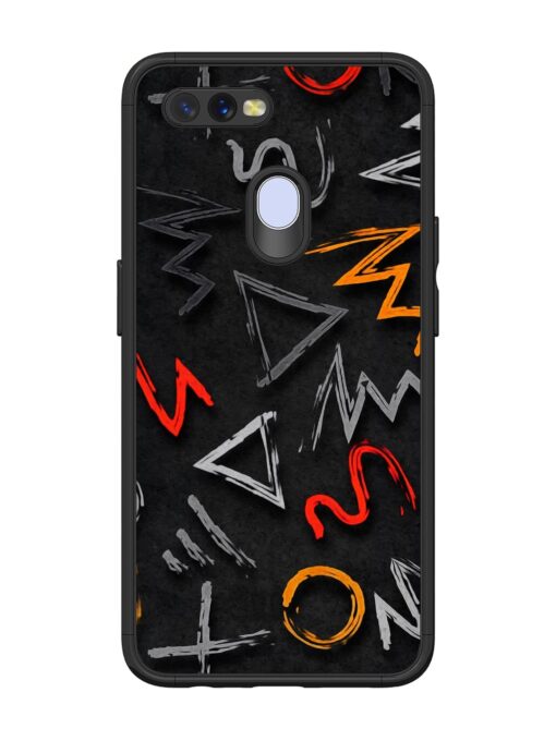 Grungy Graffiti Glossy Metal Phone Cover for Oppo A12