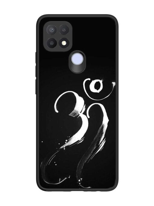 Om Logo Glossy Metal Phone Cover for Oppo A15 Zapvi