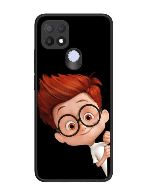 Smart Boy Cartoon Glossy Metal Phone Cover for Oppo A15 Zapvi