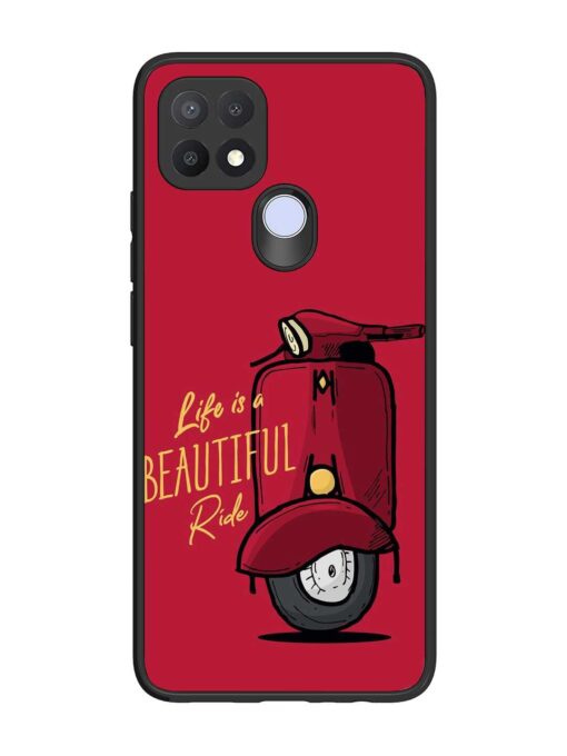 Life Is Beautiful Rides Glossy Metal Phone Cover for Oppo A15 Zapvi