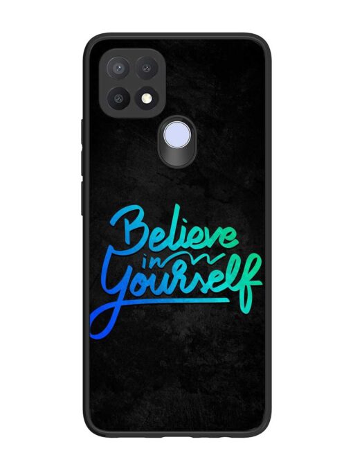 Believe In Yourself Glossy Metal Phone Cover for Oppo A15 Zapvi