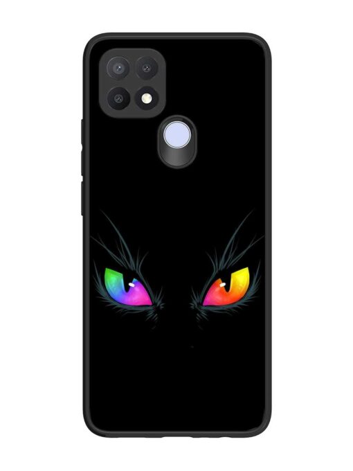 Cat Eyes Glossy Metal Phone Cover for Oppo A15 Zapvi