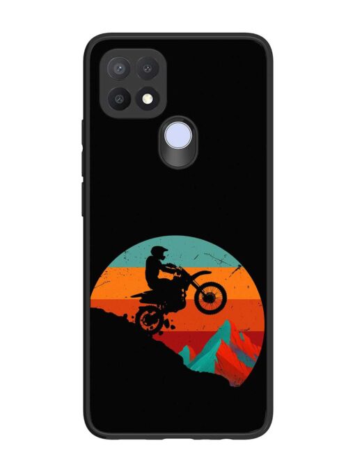 Mountain Bike Glossy Metal Phone Cover for Oppo A15 Zapvi