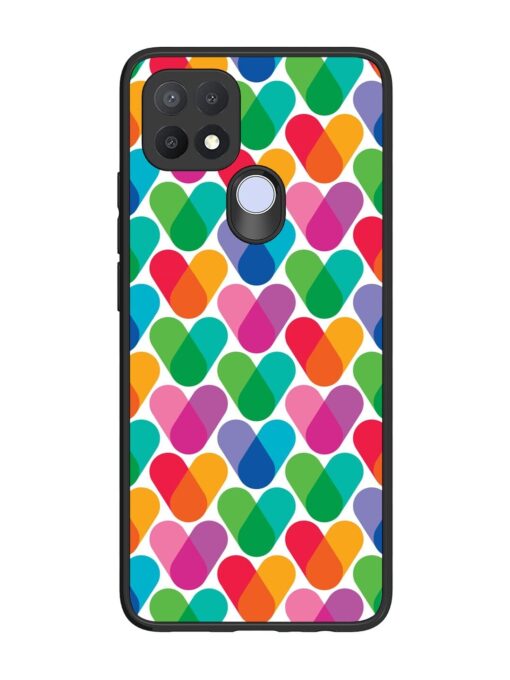 Overlapping Colors Colorful Glossy Metal TPU Phone Cover for Oppo A15 Zapvi