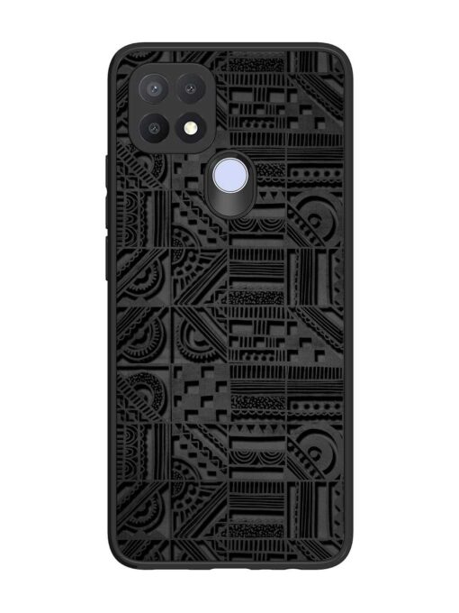 Seamless Pattern Glossy Metal Phone Cover for Oppo A15 Zapvi