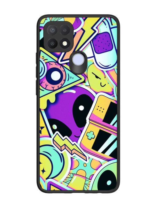 Scratch Art Glossy Metal Phone Cover for Oppo A15 Zapvi