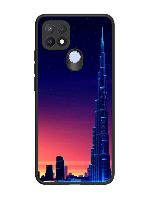 Burj Khalifa Abstract Glossy Metal Phone Cover for Oppo A15 Zapvi