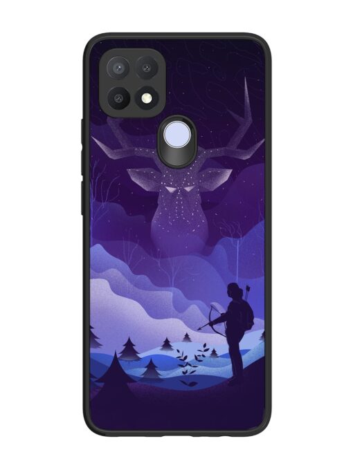 Deer Forest River Glossy Metal Phone Cover for Oppo A15 Zapvi