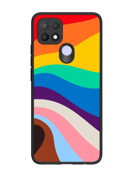 Minimal Pride Art Glossy Metal Phone Cover for Oppo A15 Zapvi