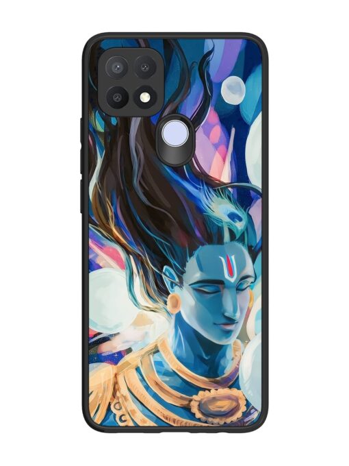 Bhagwan Sri Krishna Glossy Metal Phone Cover for Oppo A15 Zapvi