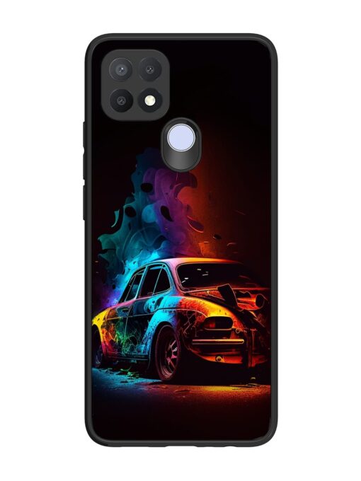 High Classic Car Art Glossy Metal Phone Cover for Oppo A15 Zapvi