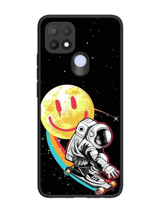 Astronaut Art Glossy Metal Phone Cover for Oppo A15 Zapvi