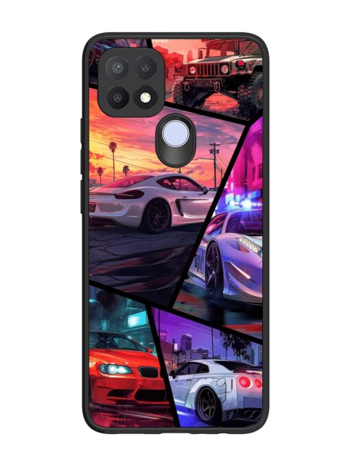 Ride In Pixels Glossy Metal Phone Cover for Oppo A15 Zapvi