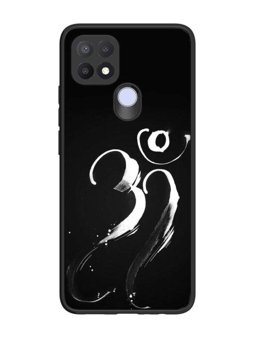 Om Logo Glossy Metal Phone Cover for Oppo A15S Zapvi