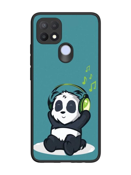 Music Panda Glossy Metal Phone Cover for Oppo A15S Zapvi